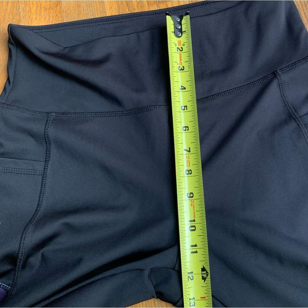 Marika mesh crystal Dye Yoga Capris mckenna black purple pink - Picture 5 of 10